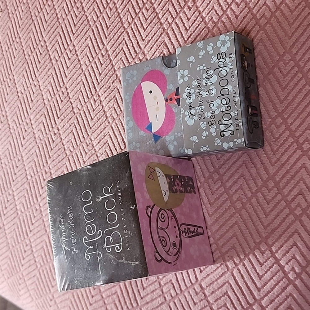 Paperchase Kishi-Kishi Memo Block and Mini Notebooks